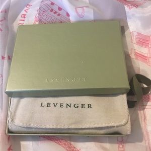 VINTAGE NEW Authentic LUX LEVENGERS Solid Black Mens Shirt Pocket Wallet